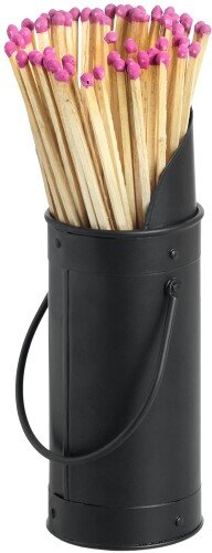 Black Matchstick Holder With 60 Matches