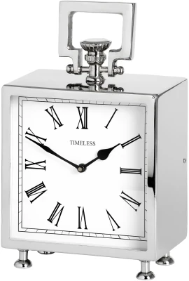 Square Nickel Table Clock