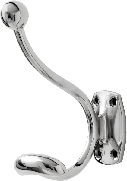 Single Hook Chrome Coat Hanger