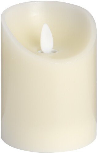 Luxe Collection 3 X 4 Cream Flickering Flame Led Wax Candle