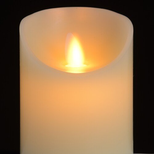 Luxe Collection 3 X 4 Cream Flickering Flame Led Wax Candle