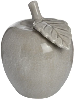 Antique Grey Large Ceramic Apple
