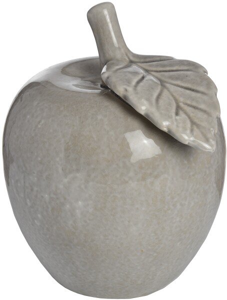 Antique Grey Large Ceramic Apple
