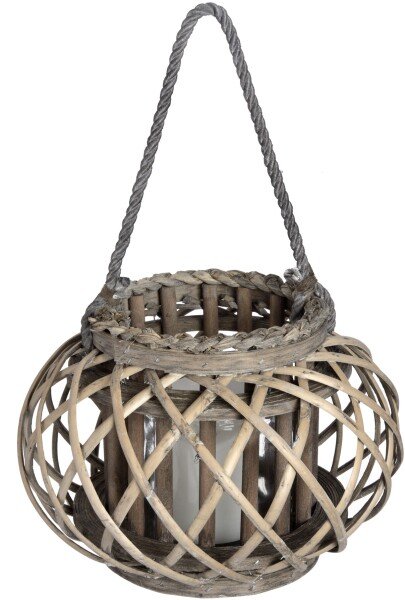 Large Wicker Basket Lantern