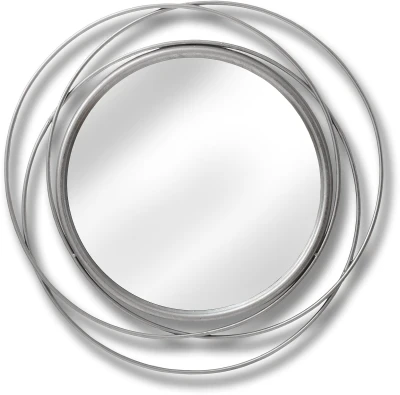 Silver Circled Wall Art Mirror