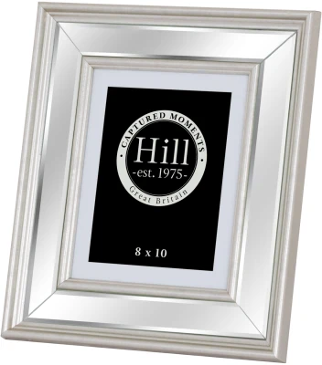 Silver Bevelled Mirrored Photo Frame 8x10