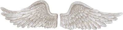 Antique Silver Horizontal Angel Wings