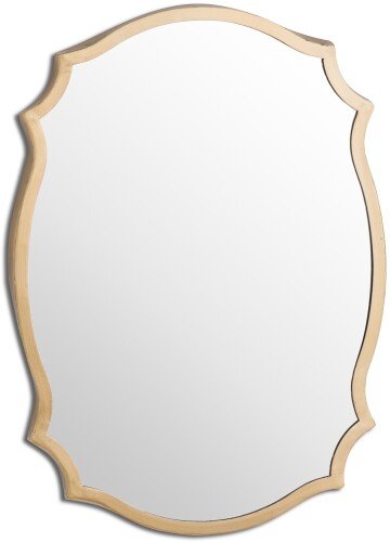 Antique Bronze Ornate Curved Mirror