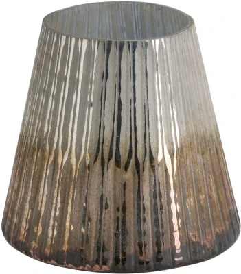 Grey And Bronze Ombre Large Conical Candle Holder