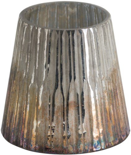Grey And Bronze Ombre Conical Candle Holder