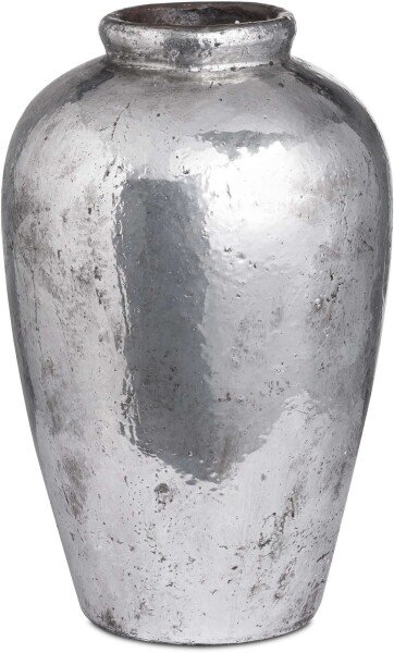 Tall Metallic Ceramic Vase