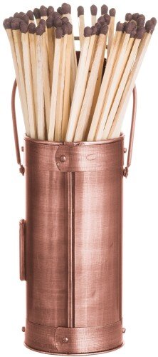Copper Match Holder With 60 Matches