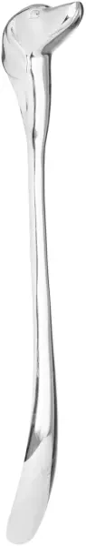 Silver Nickel Dog Head Detail Shoe Horn