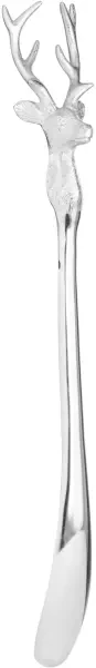 Silver Nickel Stag Head Detail Shoe Horn