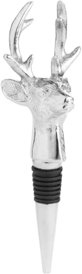 Silver Nickel Reindeer Bottle Stopper