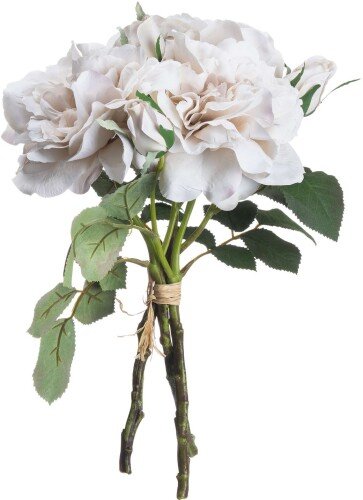 Grey White Short Stem Rose Bouquet