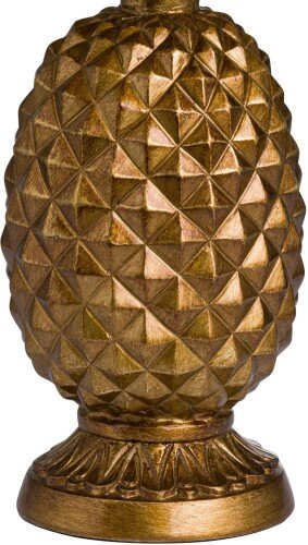 Antique Gold Pineapple Lamp With Mustard Velvet Shade