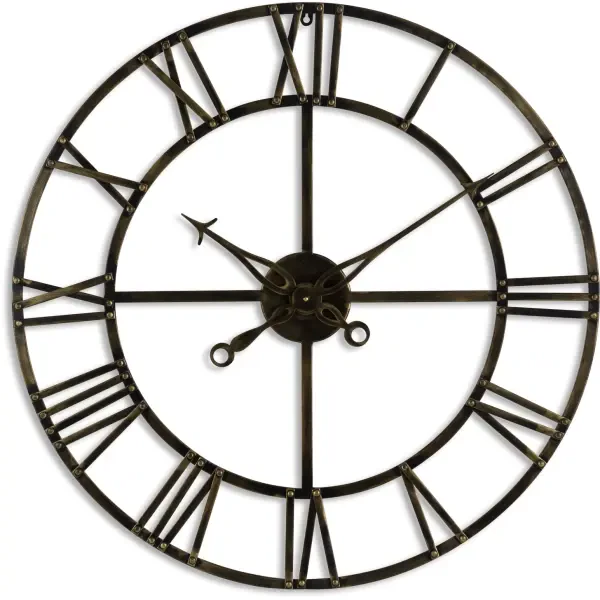 Small Antique Brass Skeleton Clock