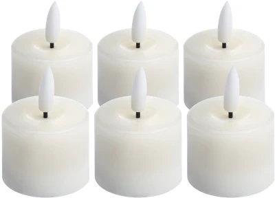 Luxe Collection Set Of 6 Natural Glow Led Tealight Candles