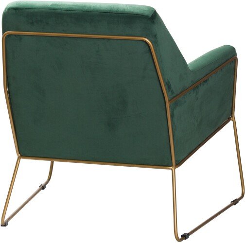 Kariss Framed Emerald Green Velvet Club Chair