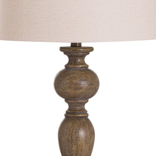 Luca Table Lamp With Natural Shade
