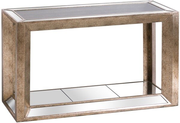 Augustus Mirrored Console Table With Shelf