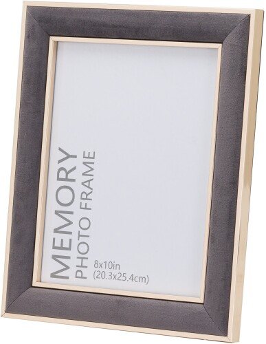 Grey Velvet With Gold 8x10 Frame