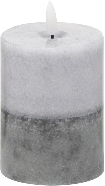 Luxe Collection Natural Glow 3x4 Grey Dipped Led Candle