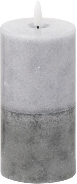 Luxe Collection Natural Glow 3x6 Grey Dipped Led Candle