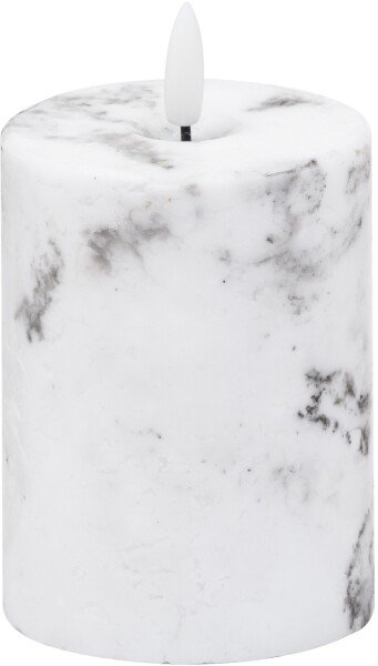 Luxe Collection Natural Glow 3x4 Marble Effect Led Candle