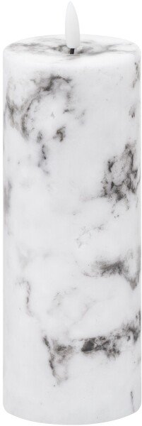 Luxe Collection Natural Glow 3x8 Marble Effect Led Candle