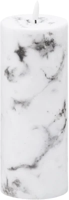 Luxe Collection Natural Glow 3.5x9 Marble Effect Led Candle