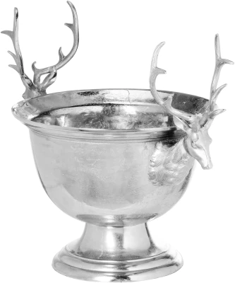 Large Aluminium Stag Champagne Cooler On Stand