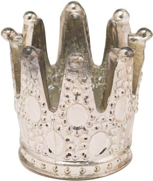 The Noel Collection Silver Crown Tealight Holder
