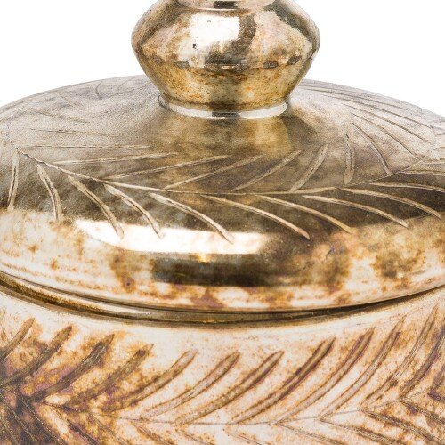 Burnished Small Decorative Trinket Jar