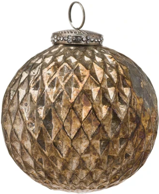 The Noel Collection Burnished Large Honeycomb Bauble