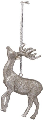 Hanging Silver Stag Decoration