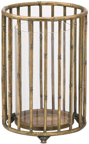 Large Metallic Bamboo Lantern