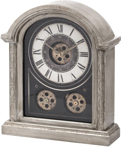 Antique Silver Mechanism Mantle Clock