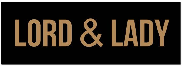 Lord & Lady Gold Foil Plaque