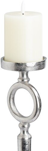 Farrah Collection Silver Medium Decor Candle Stand
