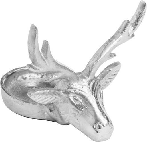 Farrah Collection Silver Stag Tea Light Candle Holder
