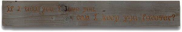I Love You Grey Wash Wooden Message Plaque