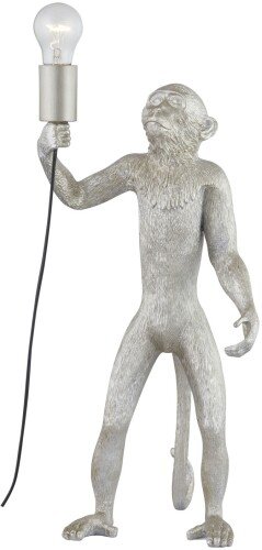 Chip The Monkey Standing Silver Table Lamp