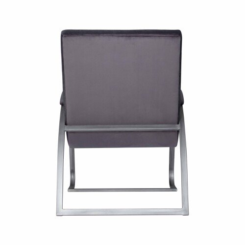 Grey And Silver Ribbed Velvet Ark Chair