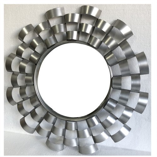 Large Silver Evi Mirror
