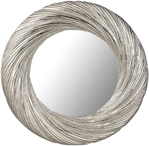 Farrah Collection Silver Large Circular Mirror