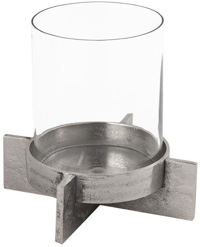 Farrah Collection Silver Large Candle Holder