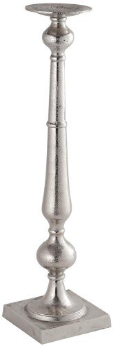 Farrah Collection Silver Tall Dinner Candle Holder
