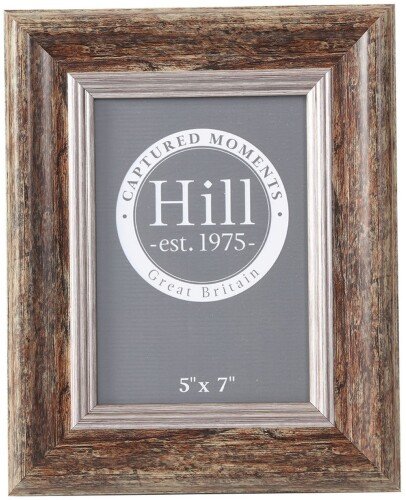 Distressed Wood with Silver Bevel 5x7 Photo Frame